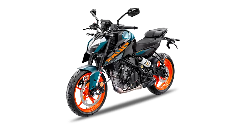 Renting Moto KTM Duke 125 Blue Naked Deportiva Manual Gasolina Etiqueta C