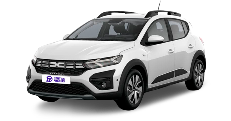 Renting Dacia Sandero Stepway Expression GO Blanco Glaciar SUV Manual Gasolina-GLP Etiqueta ECO Renting Finders