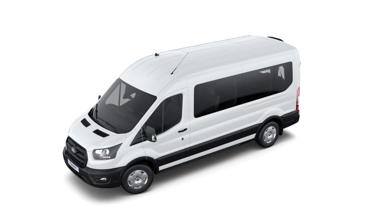 Renting Ford Transit Kombi Trend 350 L3 H2 Blanco Furgoneta Familiar Automática 9 Plazas
