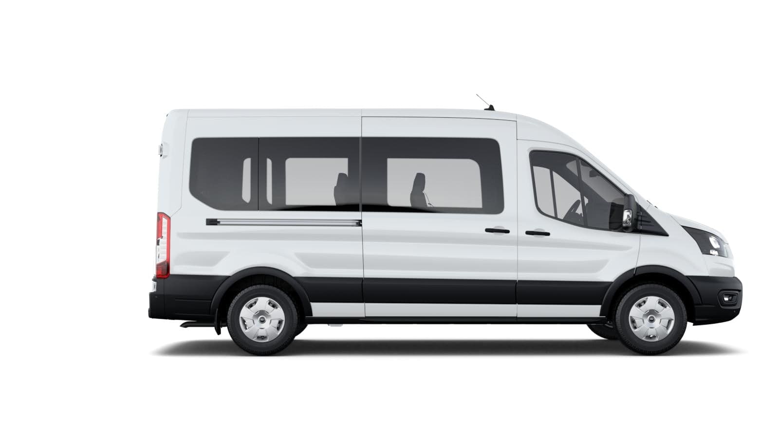 Renting Ford Transit Kombi Trend 350 L3 H2 Blanco Furgoneta Familiar Automática 9 Plazas