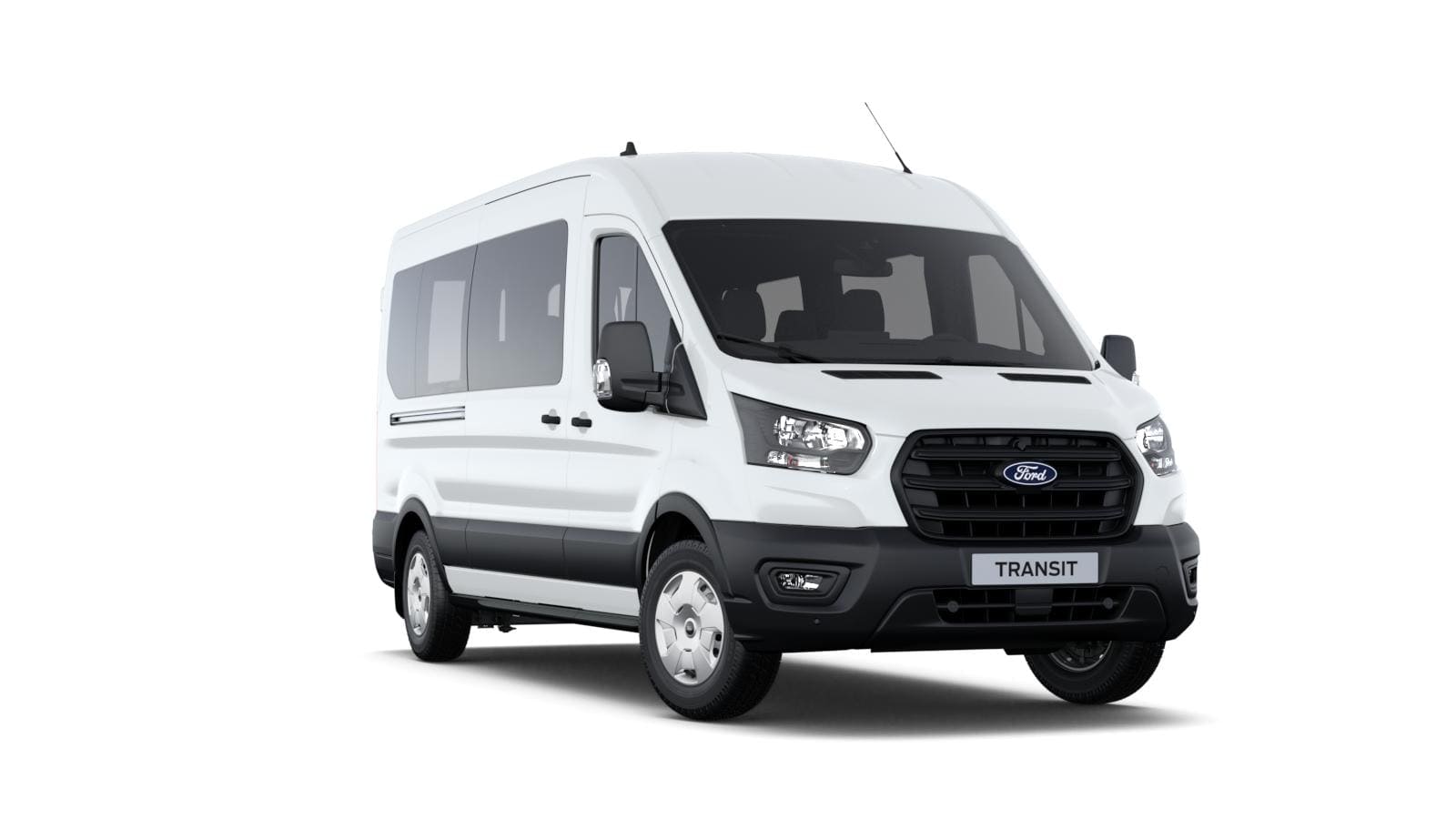 Renting Ford Transit Kombi Trend 350 L3 H2 Blanco Furgoneta Familiar Automática 9 Plazas