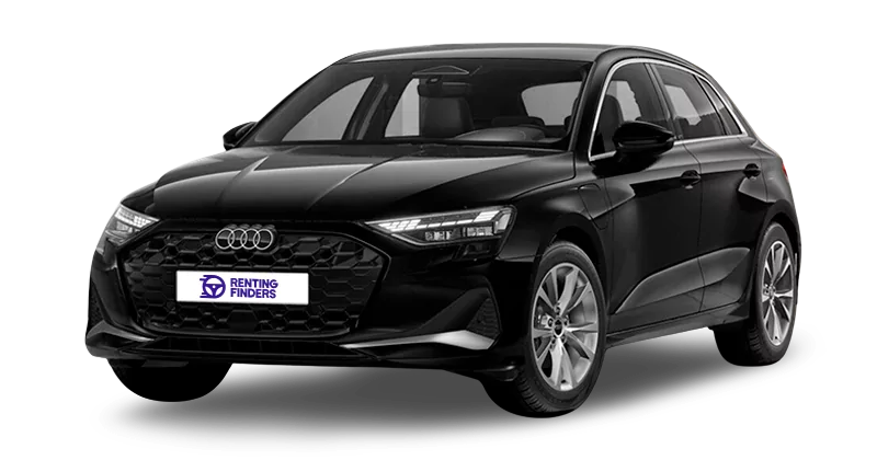 Renting Audi A3 Sportback Advanced TFSIe S-Tronic Negro Brillante Compacto Automático PHEV Híbrido-Enchufable Etiqueta 0 Renting Finders