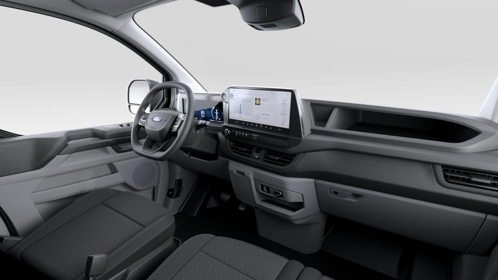 Ford E-Transit Custom Van Trend L1 Blanco Furgoneta Industrial 3 Plazas Automático Eléctrico Etiqueta 0 Interior