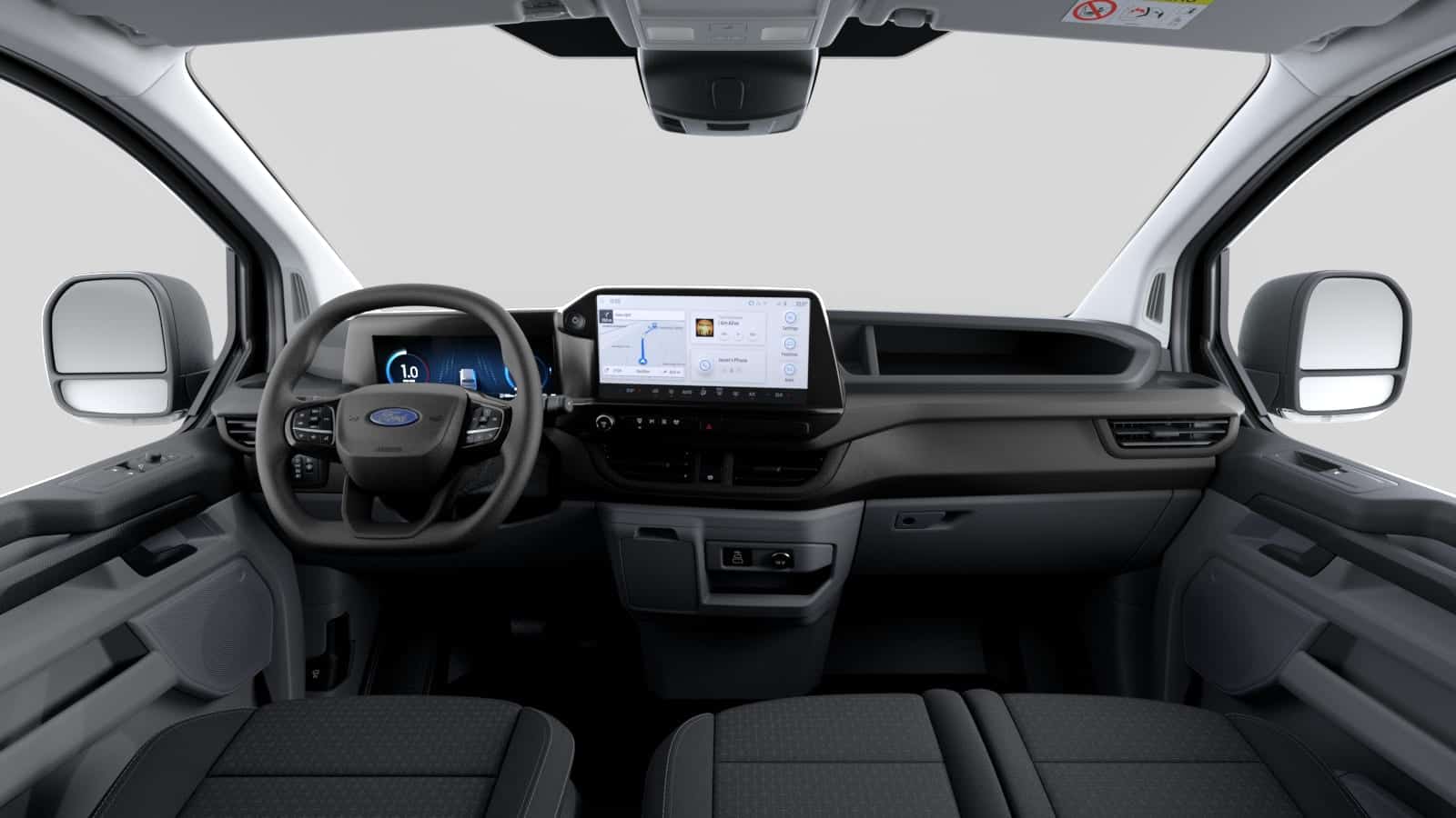 Ford E-Transit Custom Van Trend L1 Blanco Furgoneta Industrial 3 Plazas Automático Eléctrico Etiqueta 0 Interior