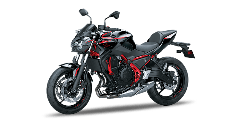 Renting Kawasaki Z 650 Metallic Spark Black Red Naked Moto Manual