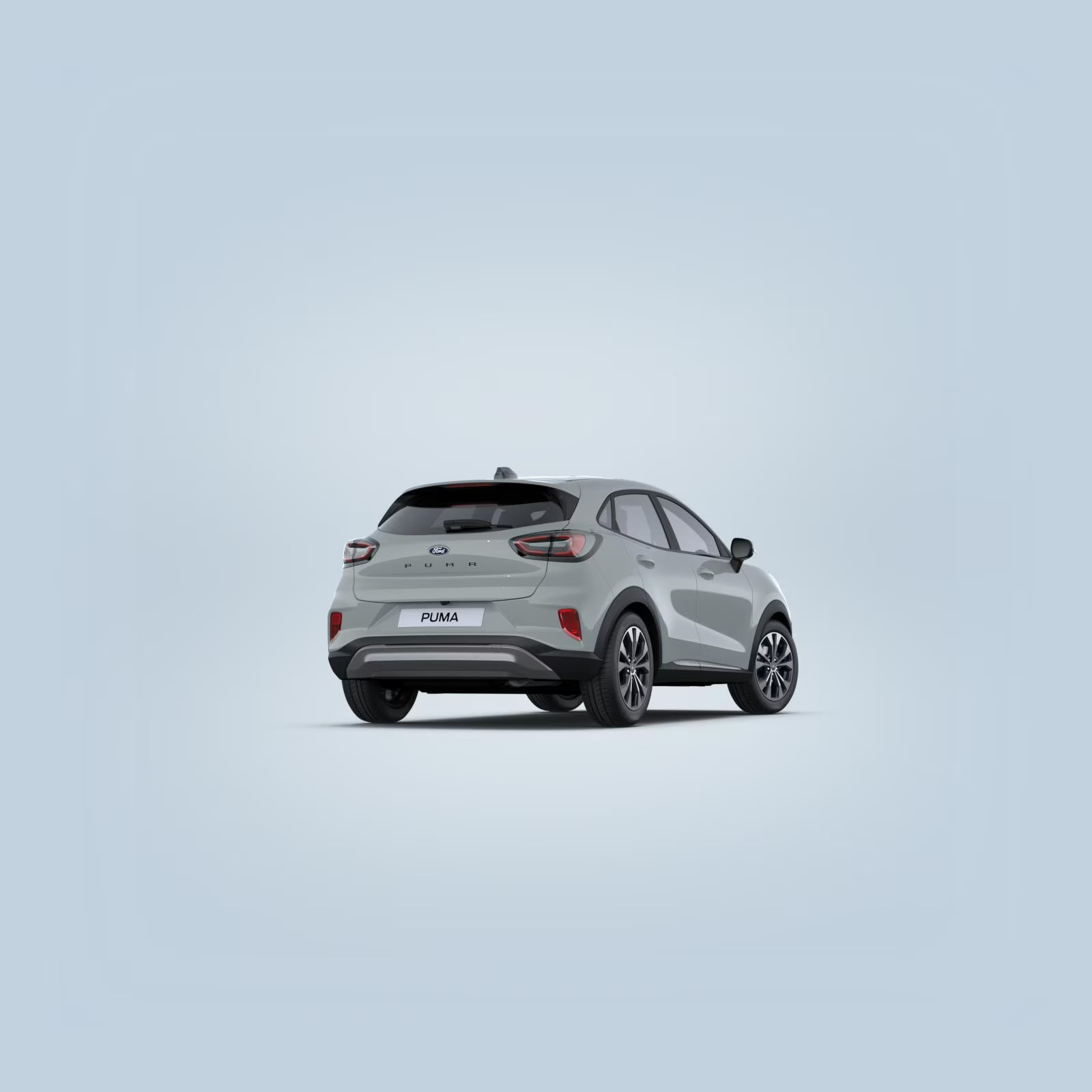 Renting New Ford Puma Titanium SUV MHEV Manual Etiqueta ECO Gris Cactus