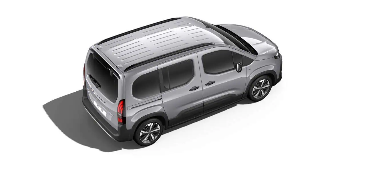 Renting New Peugeot Rifter Standard GT Gris Artense Furgoneta Familiar Automático 5 Plazas