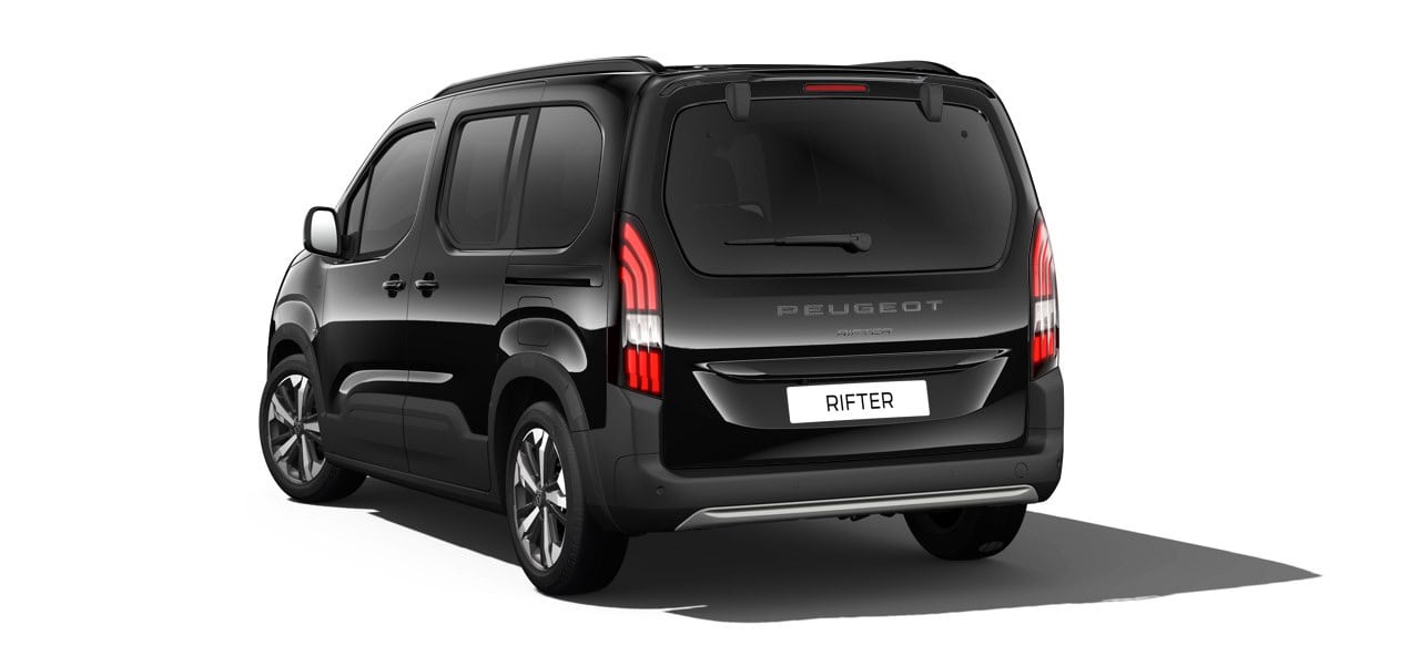 Renting New Peugeot Rifter Standard GT Negro Perla Nera Furgoneta Familiar Automático 5 Plazas