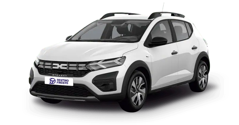 Renting Dacia Sandero Stepway Essential Blanco Glaciar B-SUV Manual GLP-Gasolina Etiqueta ECO Renting Finders
