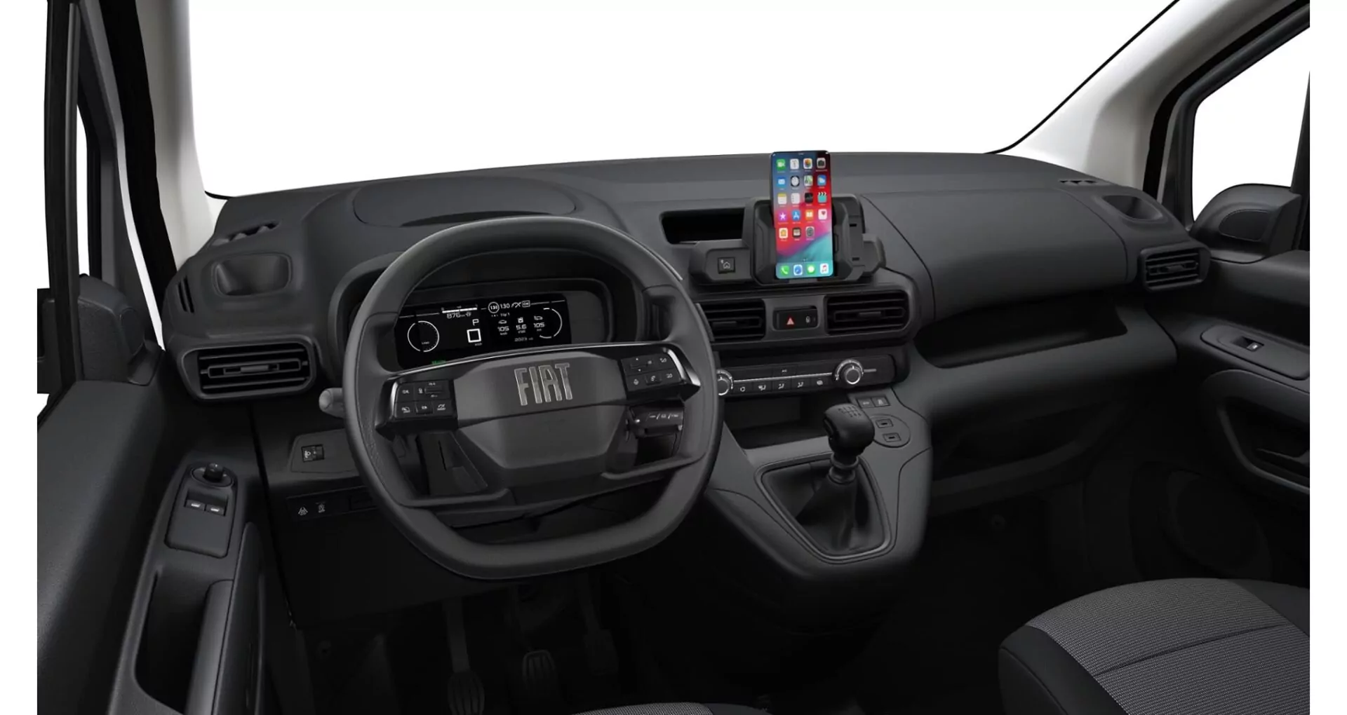 Renting New Fiat Doblò Furgón Talla M Blanco Furgoneta Industrial 2 Plazas Manual Interior