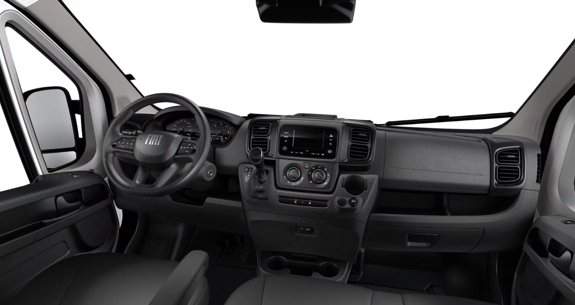 Renting New Fiat Ducato Furgón L2 H2 Blanco Furgoneta Industrial 3 Plazas Manual Interior