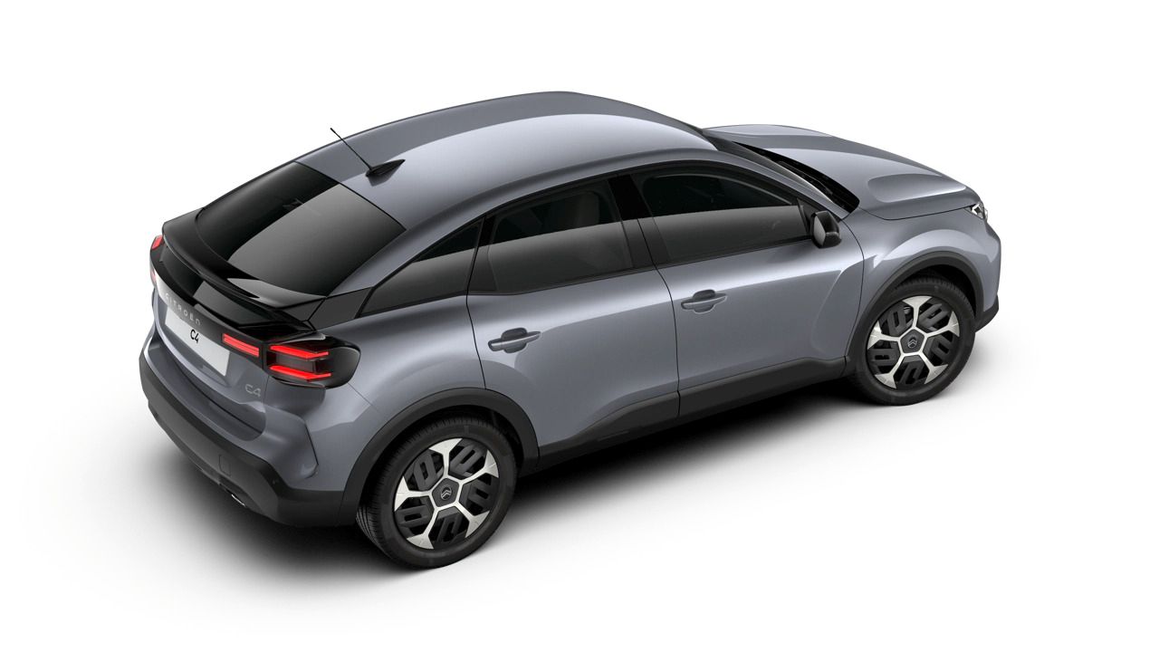 Renting New Citroën C4 Plus SUV Automático Híbrido Etiqueta ECO Gris Mercury Metalizado