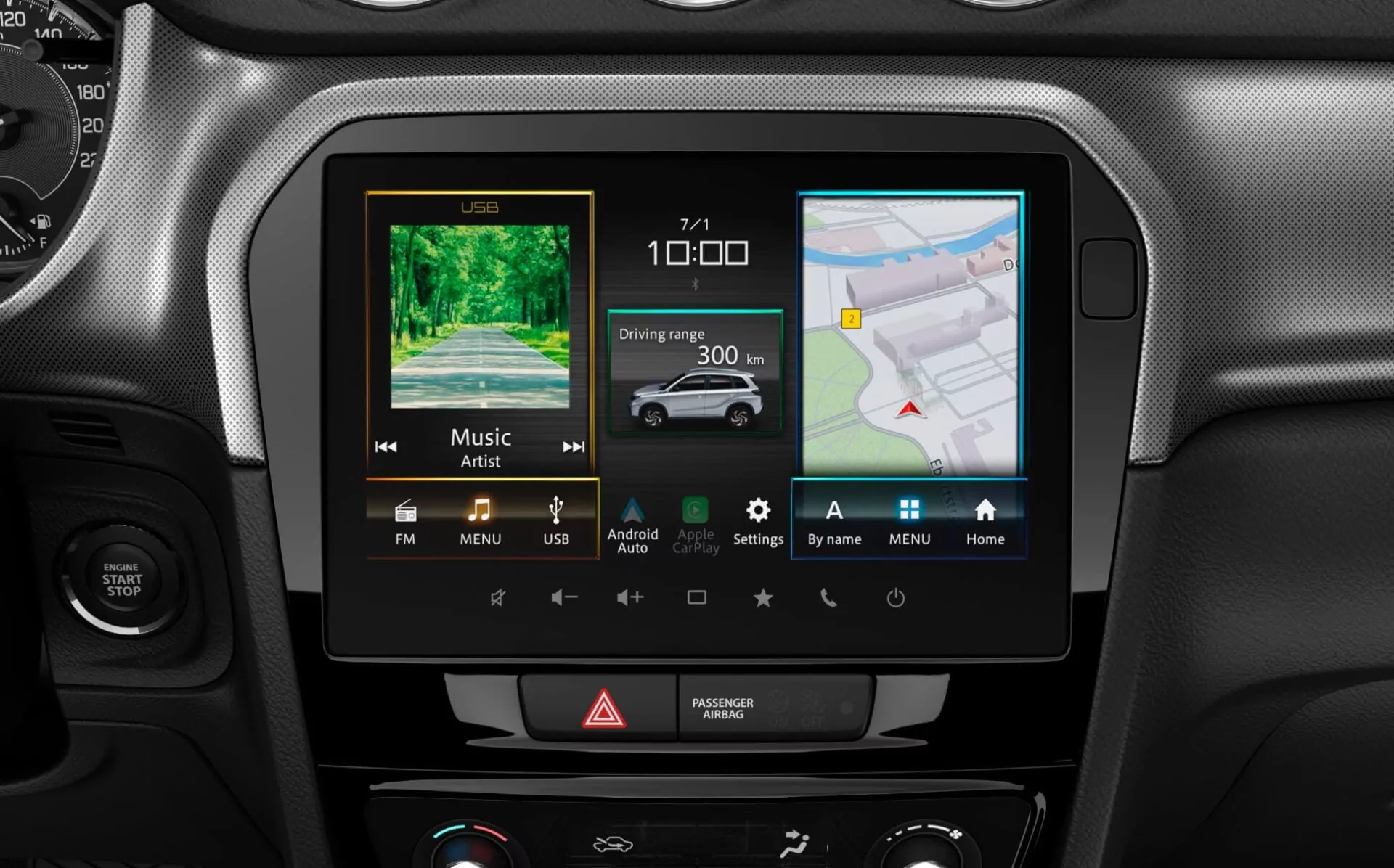 Renting New Suzuki Vitara S2 SUV MHEV Micro-Híbrido Etiqueta ECO Interior