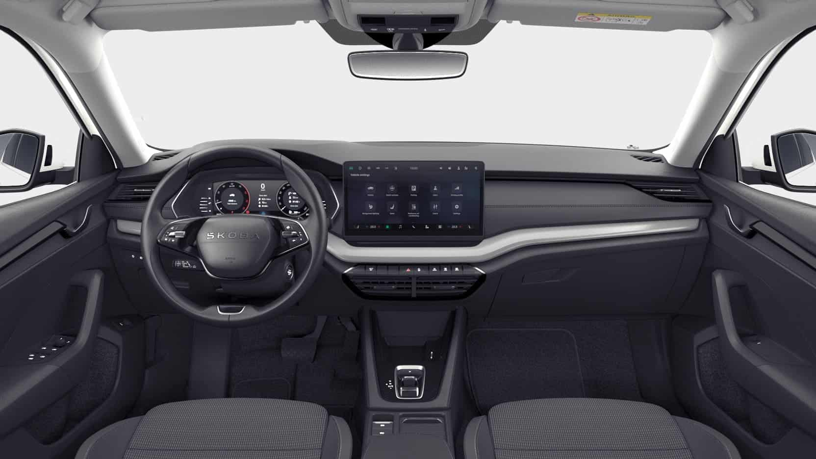 Renting Skoda Octavia Selection Blanco Candy Berlina Limo Automática Interior