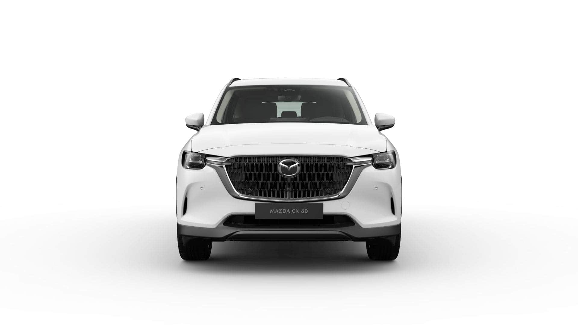 Renting New Mazda CX-80 Exclusive-Line SUV Artic White 7 Plazas