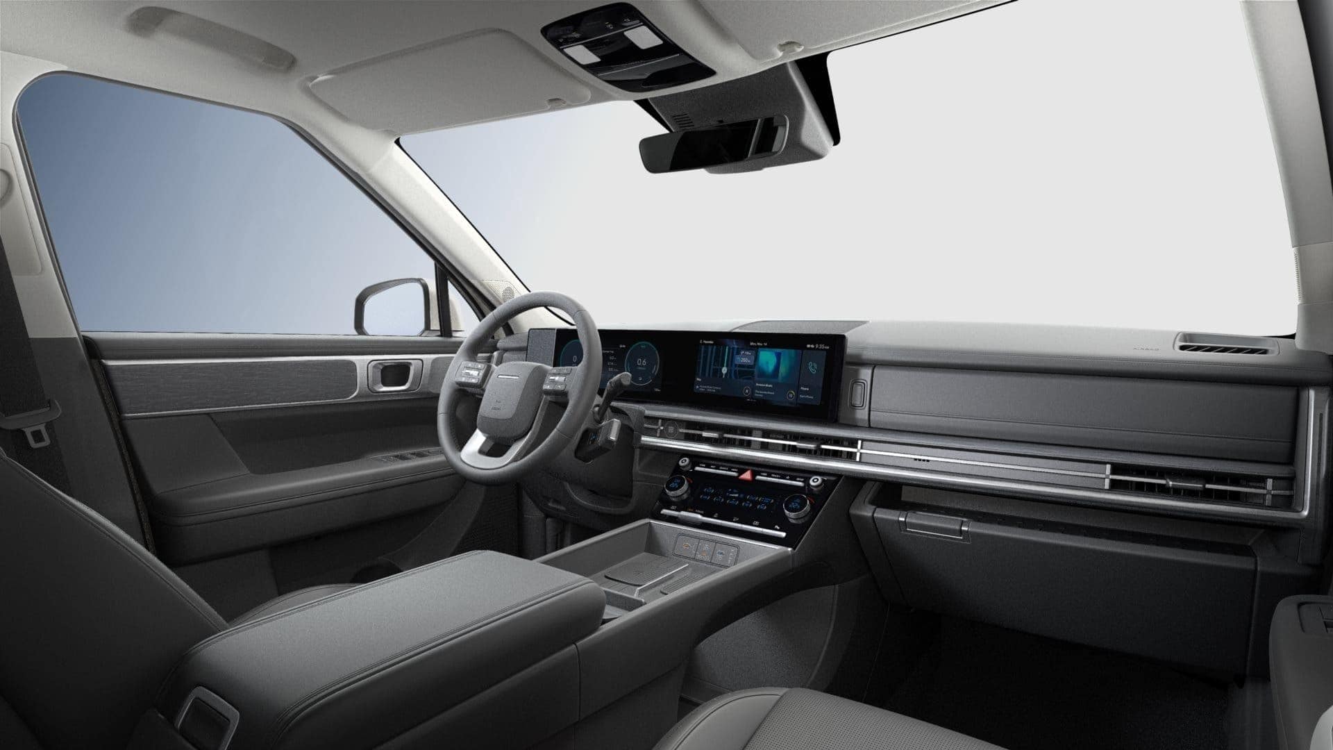 Renting New Hyundai Santa Fe Tecno Creamy White Pearl SUV 7 Plazas Híbrido-Enchufable PHEV Automático Etiqueta 0 Interior