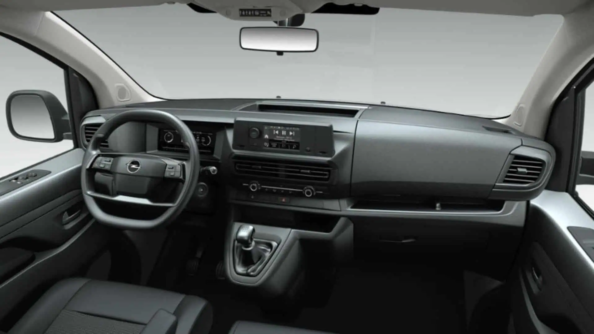 Renting Opel Vivaro Doble Cabina Plegable Kaolin White Furgoneta Mixta Familiar Carga 6 Plazas Interior