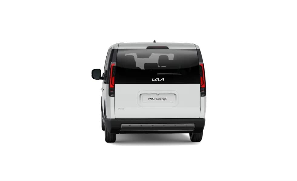 Renting New Kia PV5 Passenger L2 H1 LR Plus Clear White Furgoneta Familiar 5 Plazas Eléctrica Automática Etiqueta 0