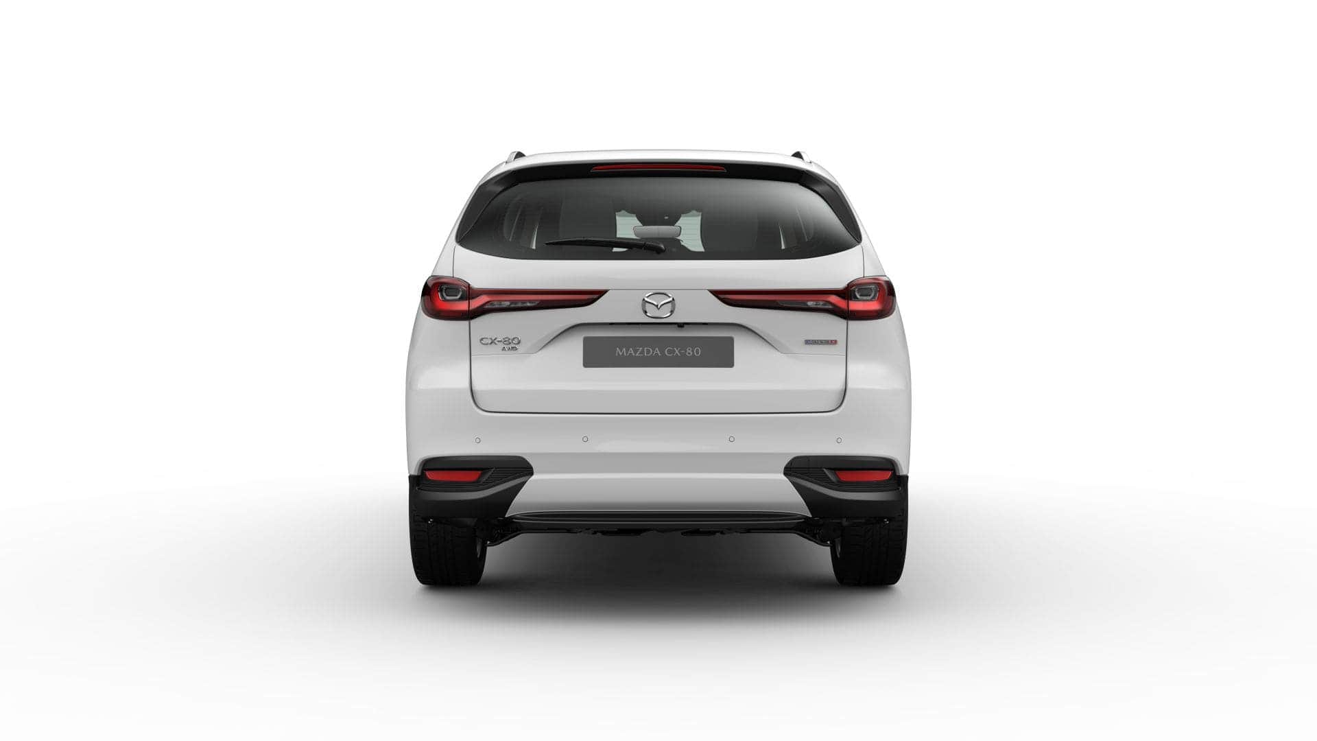 Renting New Mazda CX-80 Exclusive-Line SUV Artic White 7 Plazas