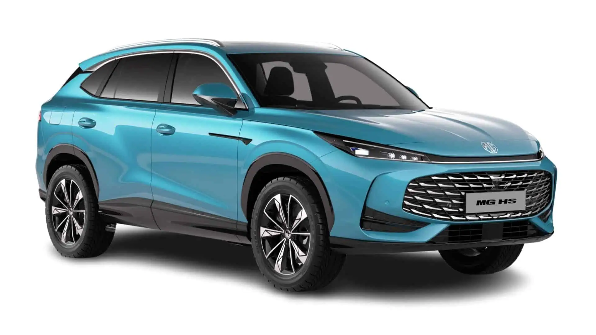 Renting New MG HS HEV Comfort Arctic Blue SUV Híbrido Etiqueta ECO