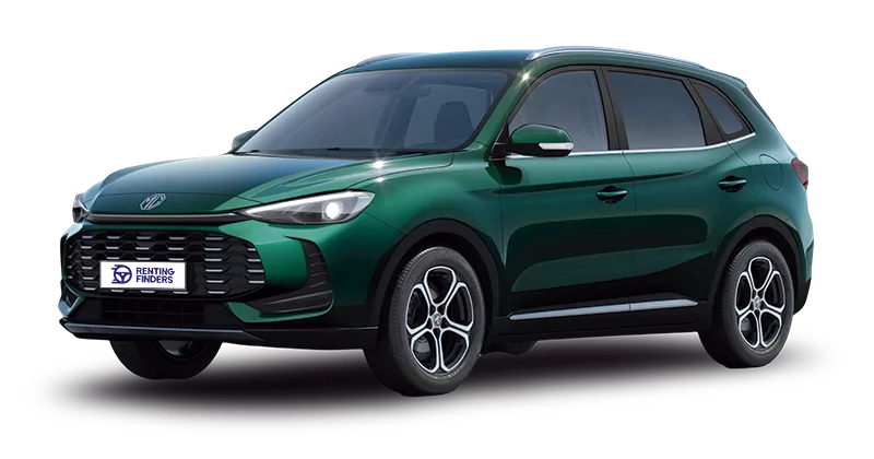 Renting New MG ZS Hybrid+ Comfort Emerald Green SUV Híbrido Automático Etiqueta ECO Renting Finders