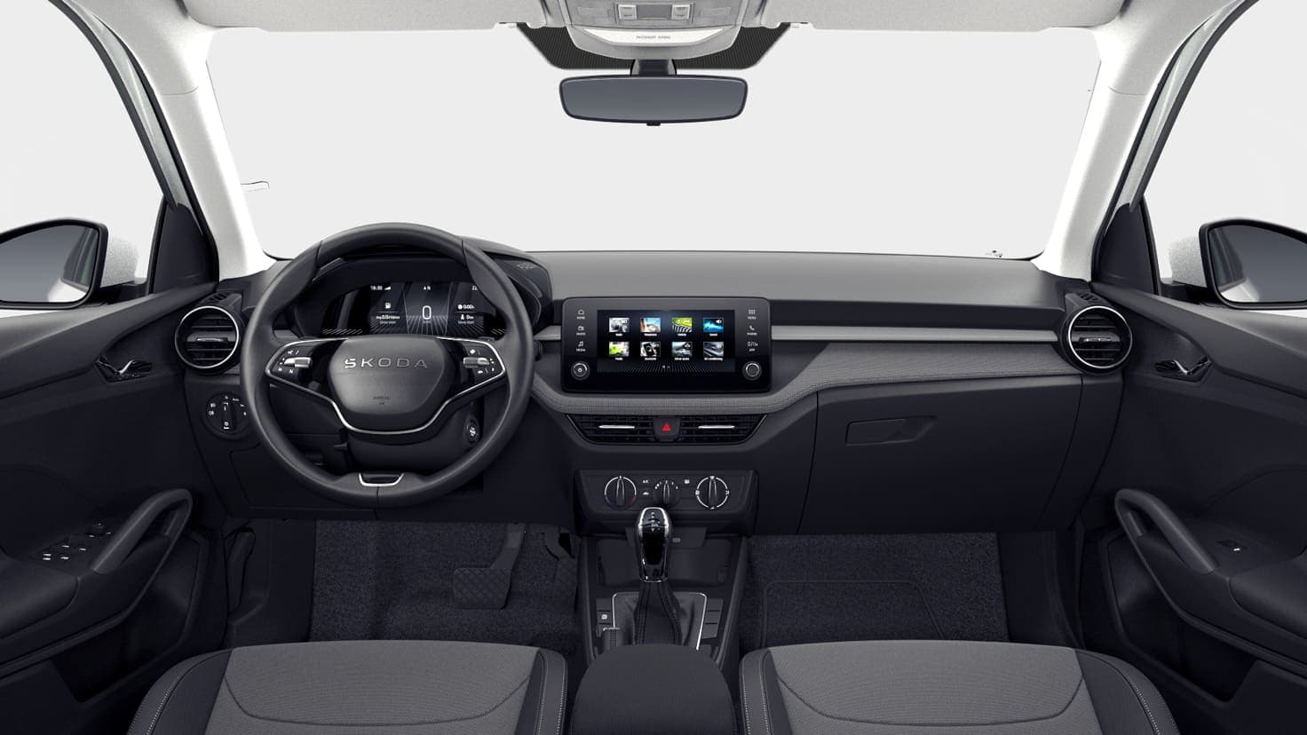 Renting Skoda Fabia Selection Blanco Luna Metalizado Compacto Automático Interior