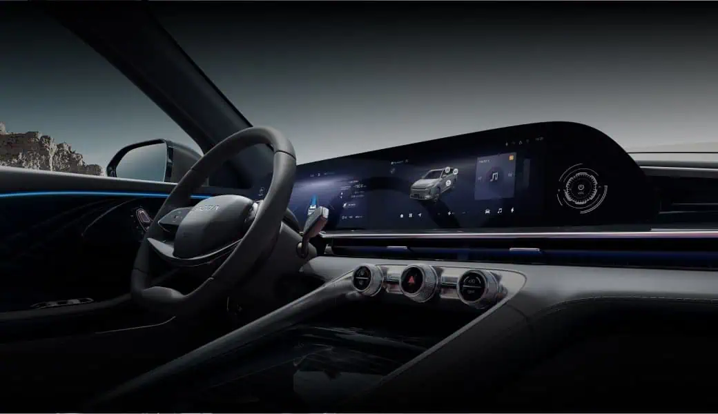 Renting New Omoda 9 Premium Gris Mate SUV PHEV Híbrido-Enchufable Automático Etiqueta 0 Interior