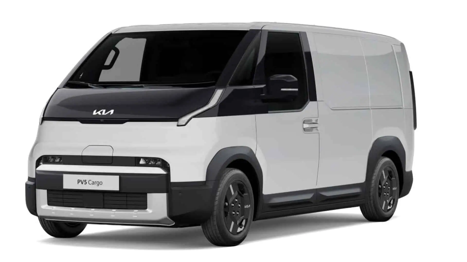 Renting New Kia PV5 Cargo Plus Clear White Furgoneta Industrial Automática 2 Plazas Eléctrica Etiqueta 0