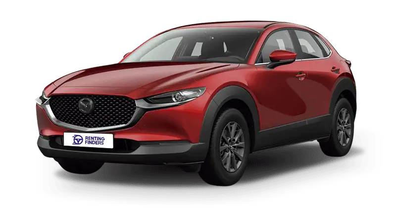 Renting Mazda CX-30 Prime-Line SUV Soul Red Crystal e-Skyactiv G MHEV Micro-Híbrido Etiqueta ECO Renting Finders