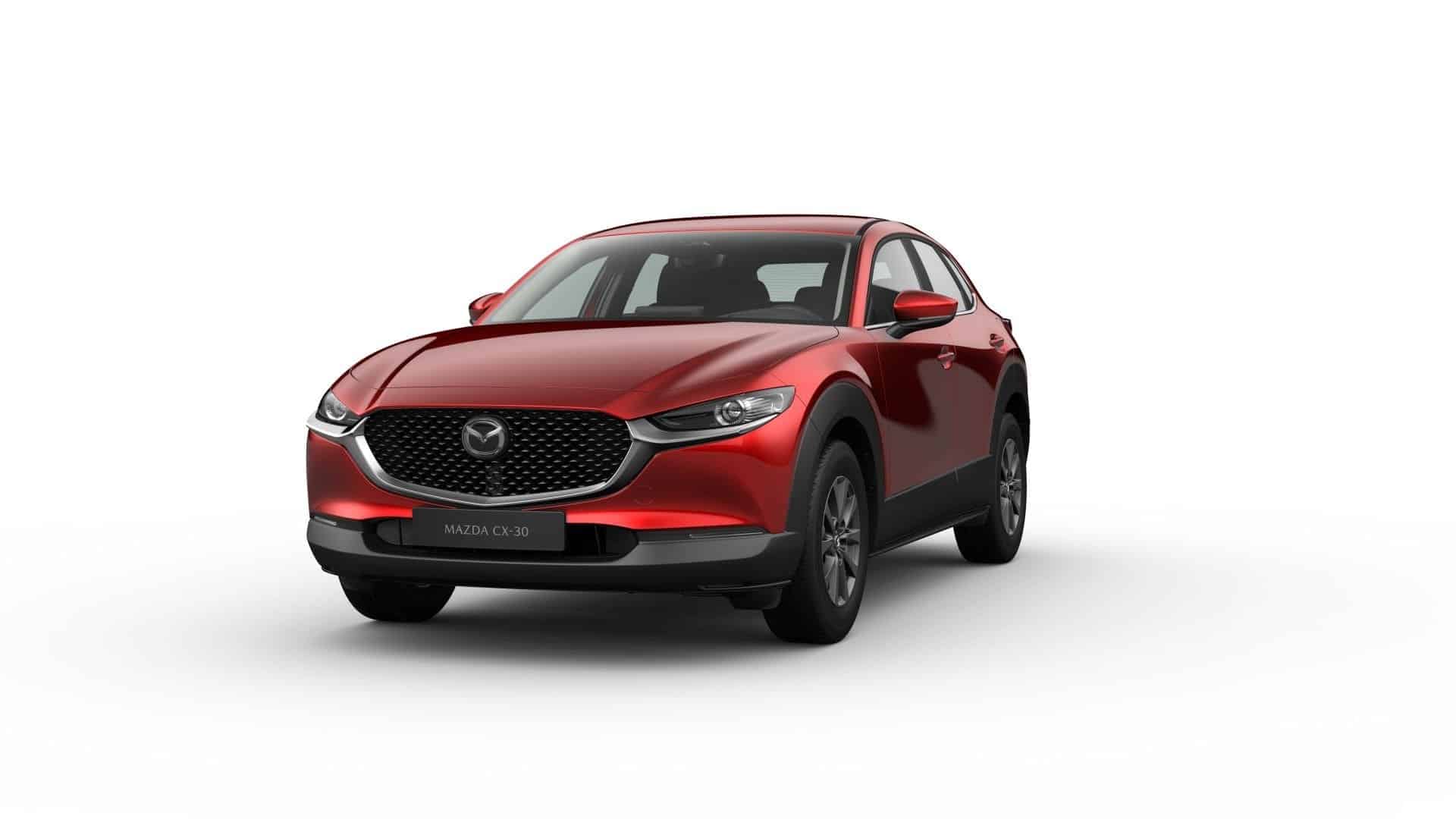 Renting Mazda CX-30 Prime-Line SUV Soul Red Crystal e-Skyactiv G MHEV Micro-Híbrido Etiqueta ECO