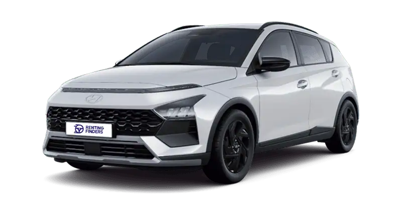 Renting New Hyundai Bayon Black Line Atlas White SUV Etiqueta C Renting Finders