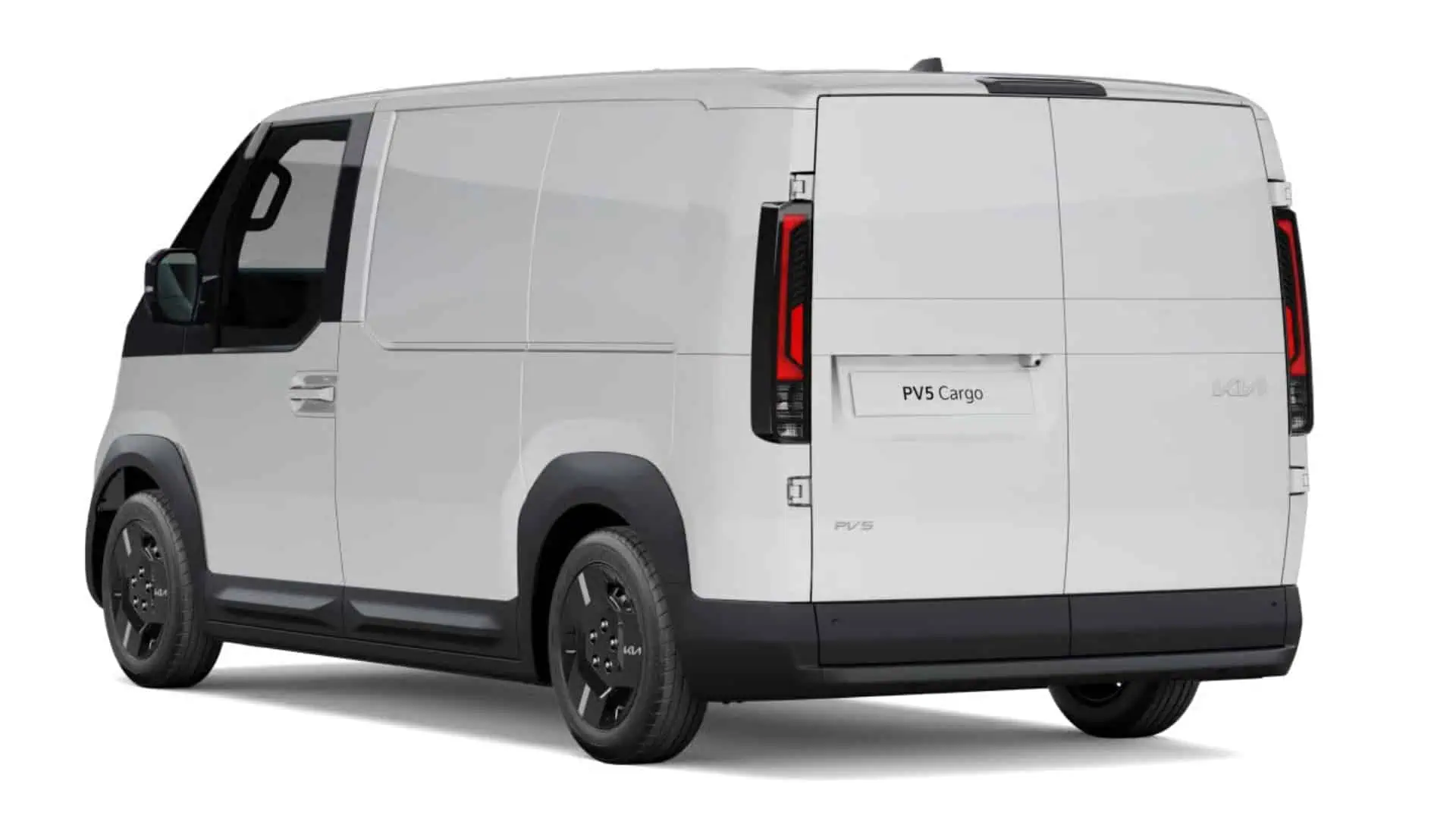 Renting New Kia PV5 Cargo Plus Clear White Furgoneta Industrial Automática 2 Plazas Eléctrica Etiqueta 0