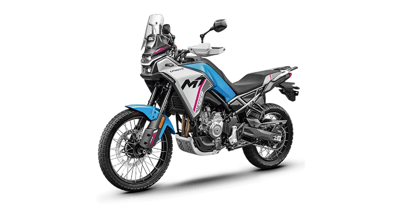Renting New CFMoto 450 MT Blue Trail Moto Manual