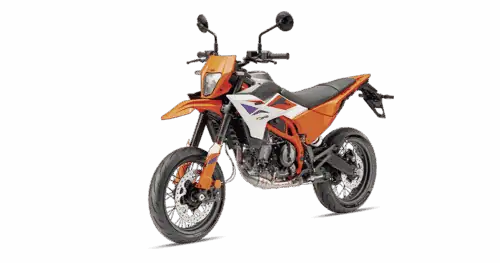 Renting New KTM SMS 390 R Orange Supermotard Moto Manual