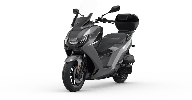 Renting New Peugeot Pulsion Evo Urban Luxus Grey Scooter Moto Automática