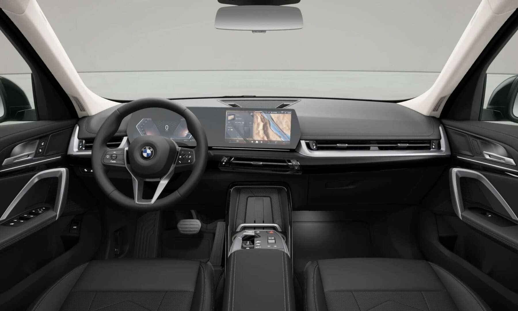 Renting New BMW X1 XLine Black Saphire SUV Micro Hibrido Diésel Automático Etiqueta ECO Interior