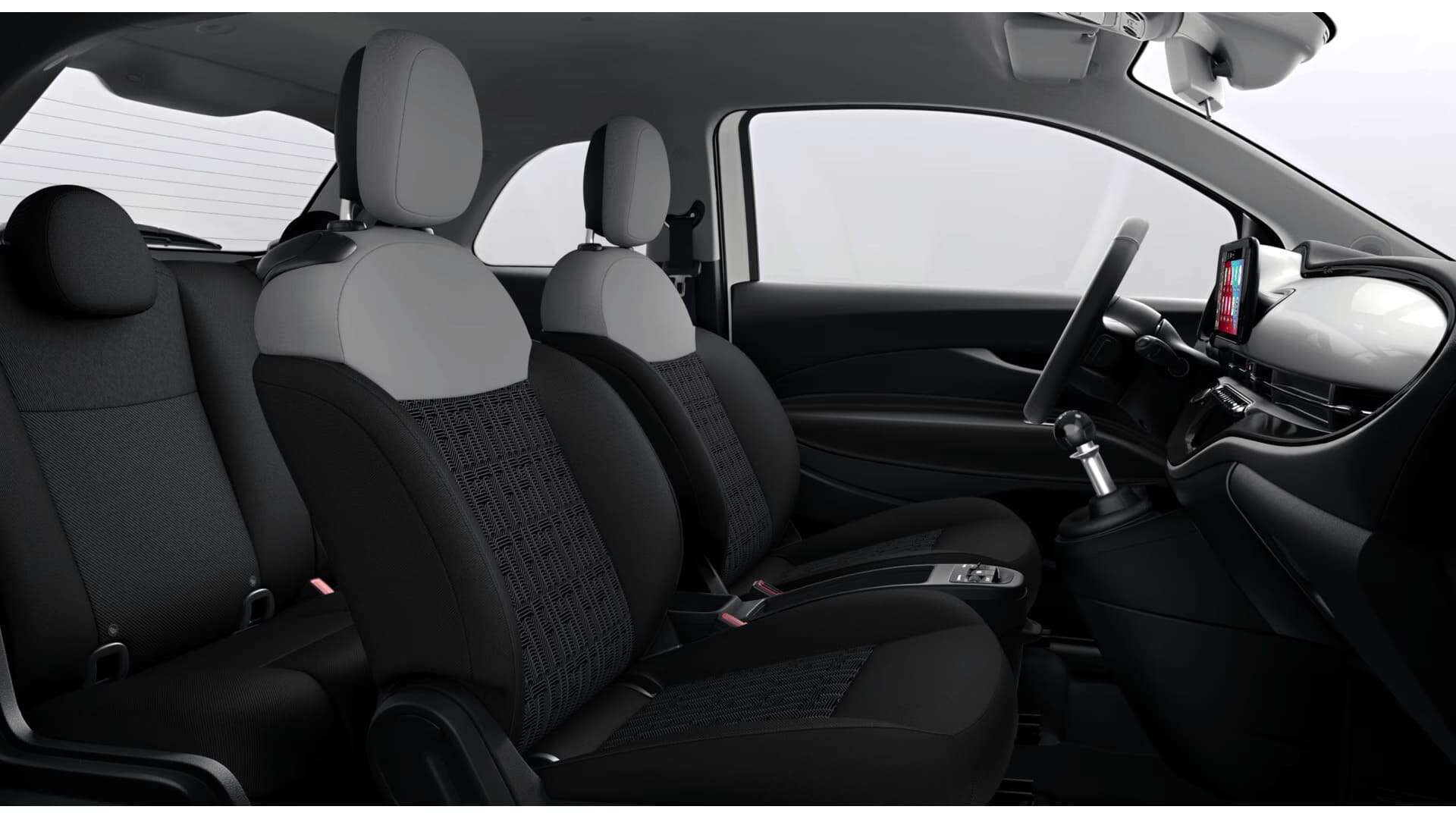 Renting New Fiat 500 Business Blanco Gelato Compacto Manual Micro-Híbrido Etiqueta ECO Asientos