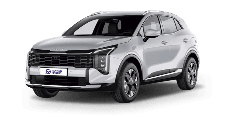 Renting New Kia Sportage Drive Model Year 2026 Deluxe White SUV Automático HEV Etiqueta ECO Renting Finders