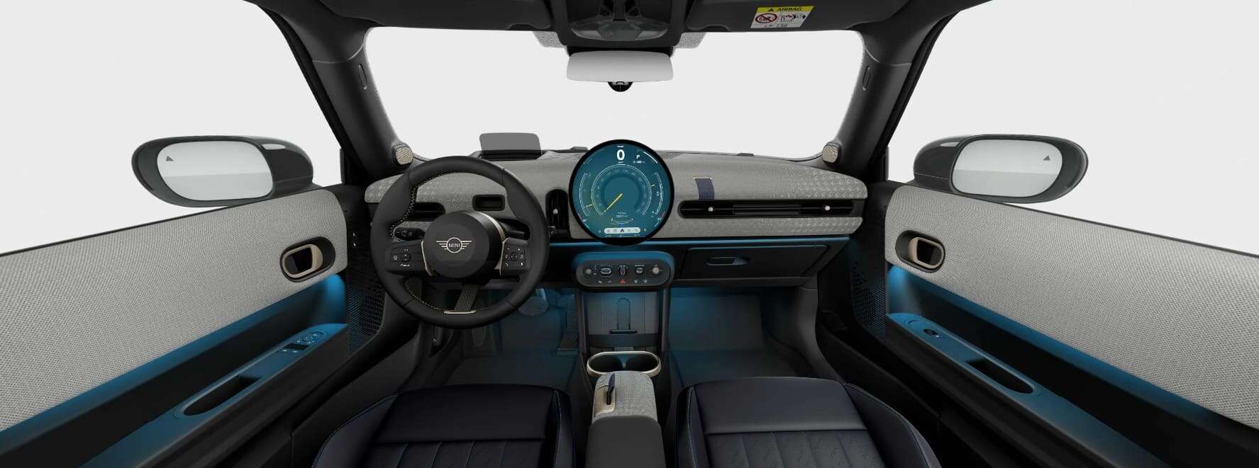 Renting New Mini Cooper C Favoured Indigo Sunset Blue Compacto Automático Gasolina Etiqueta C Interior