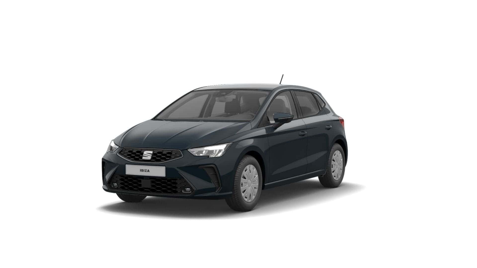 Renting New Seat Ibiza Plus Sin Llantas Azul Fiord Compacto Manual Model Year 2026
