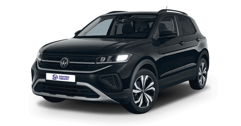 Renting New Volkswagen T-Cross Más Negro Metalizado SUV Renting Finders