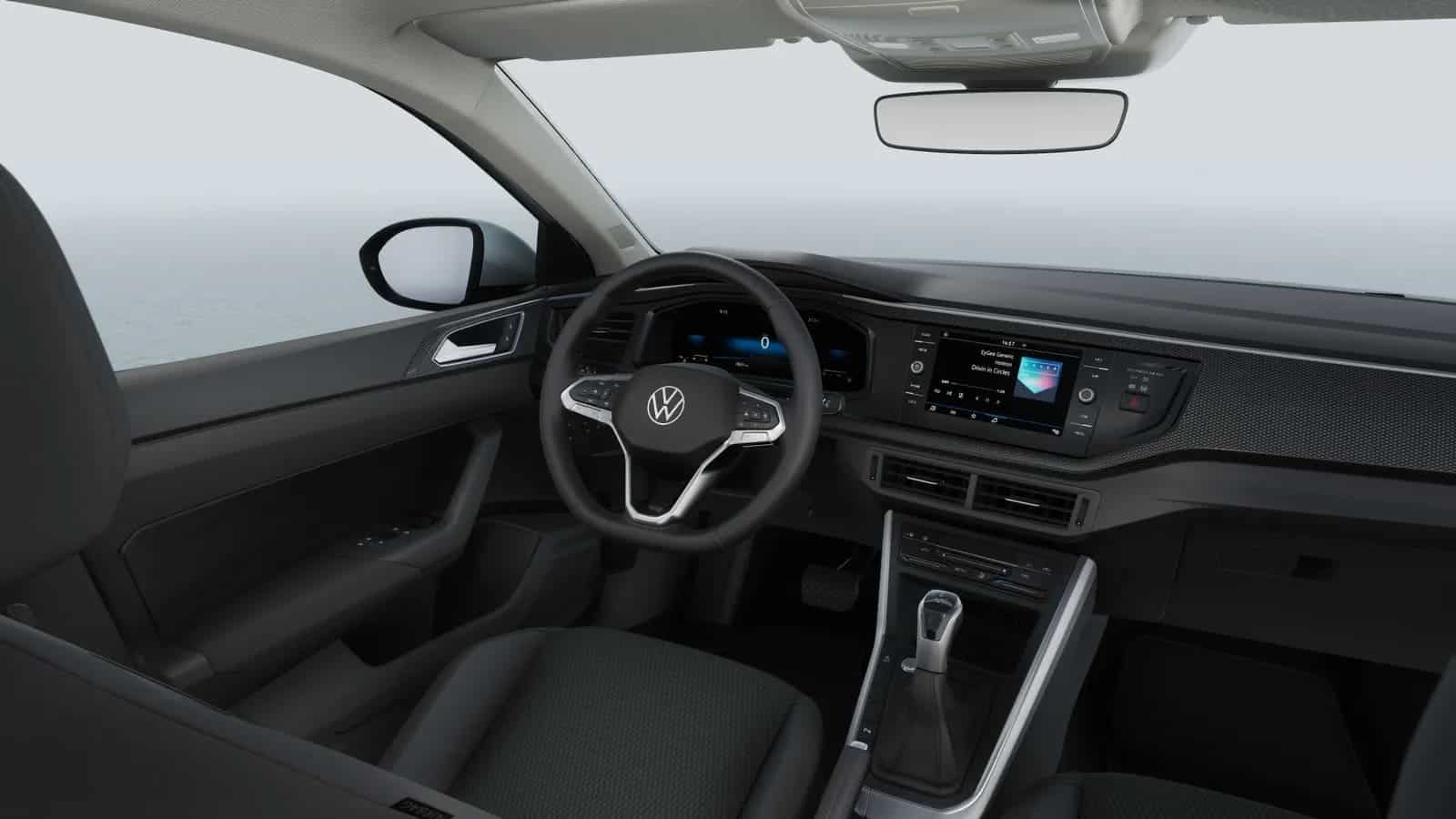 Renting New Volkswagen Taigo MAS Blanco Punto SUV Automático Gasolina Etiqueta C Interior