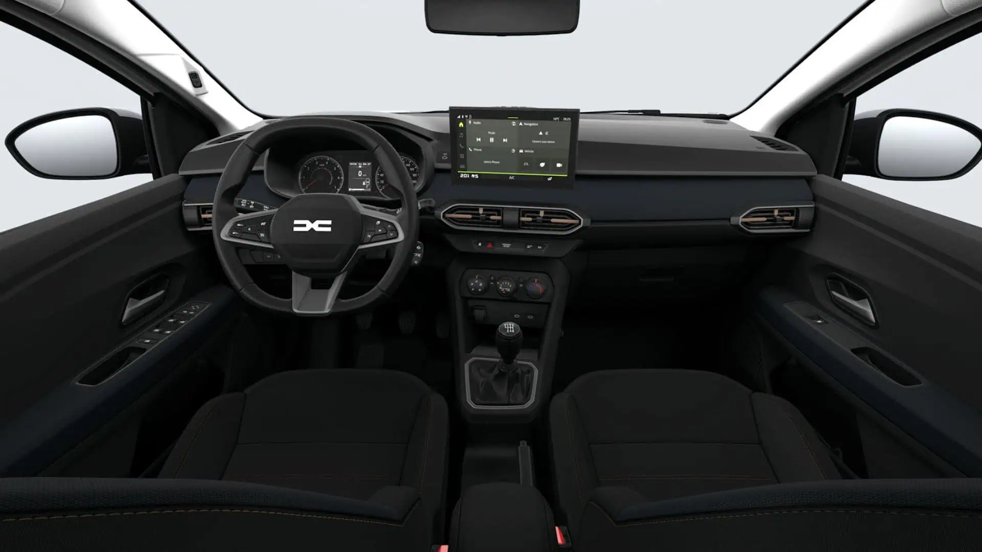 Renting New Dacia Sandero Stepway Expression Blanco Glaciar SUV Manual Gasolina-GLP Etiqueta ECO Interior