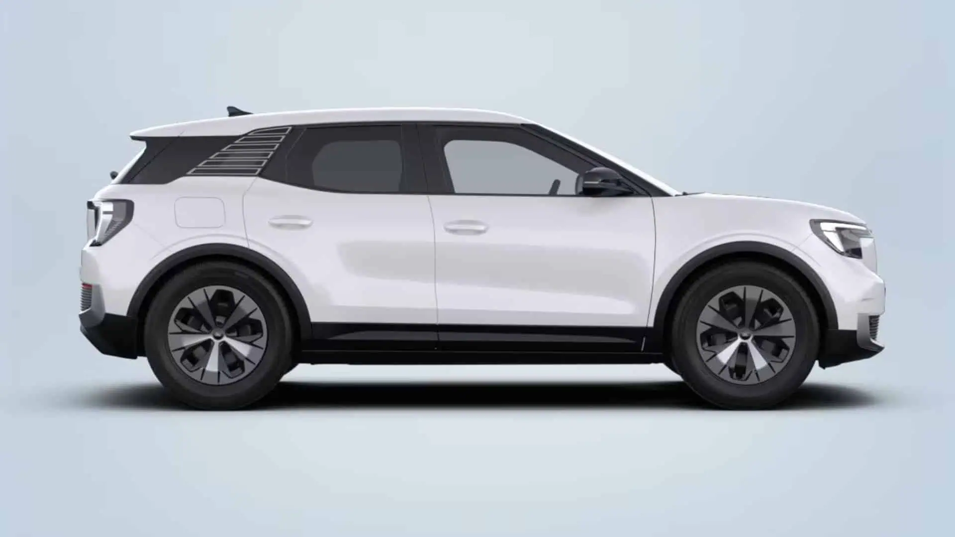 Renting New Ford Explorer Style Rango Standard RWD Blanco SUV Eléctrico Automático Etiqueta 0