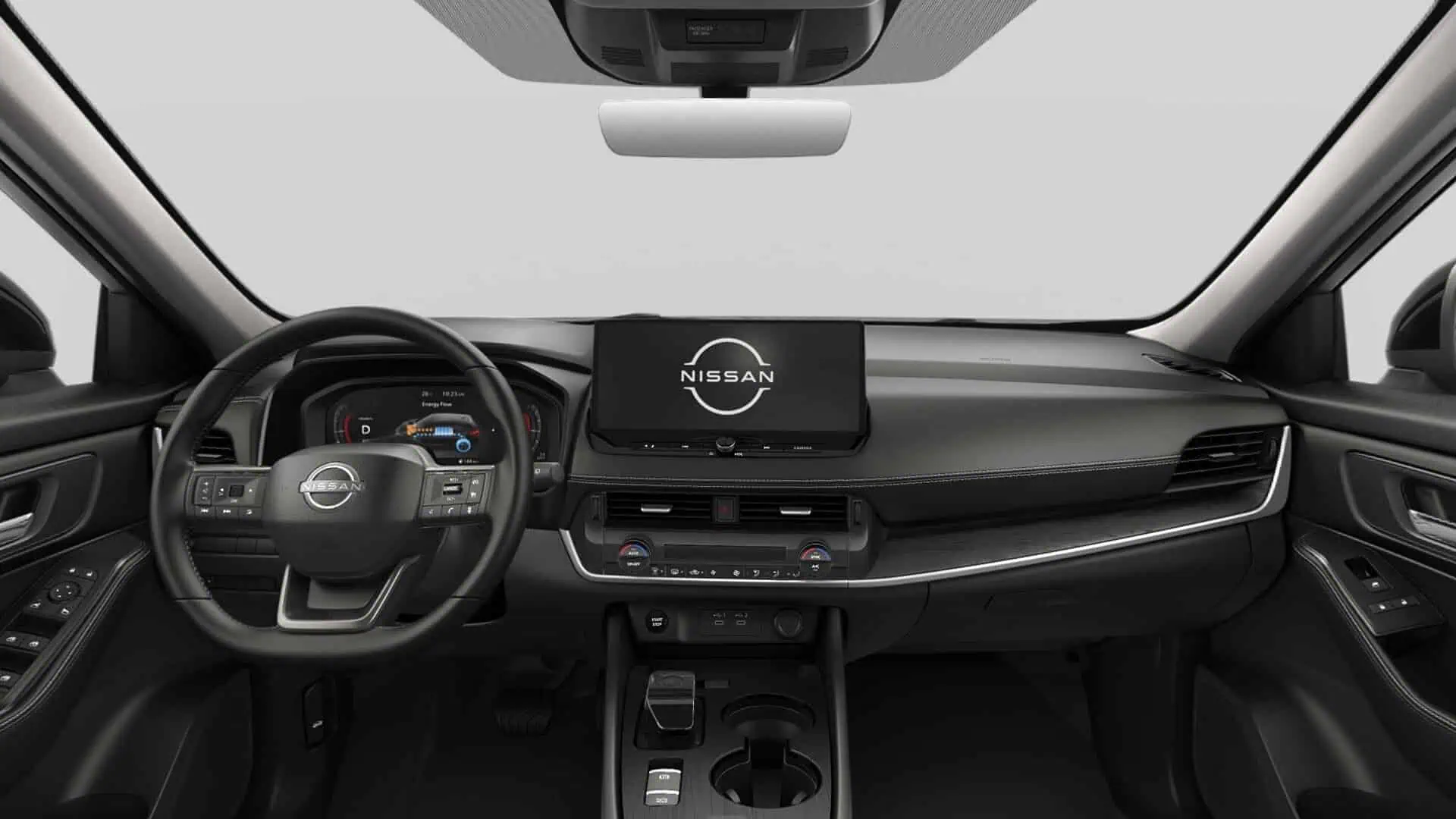 Renting New Nissan X-Trail Acenta Galaxy Black SUV Automático Micro-Híbrido Etiqueta ECO Interior