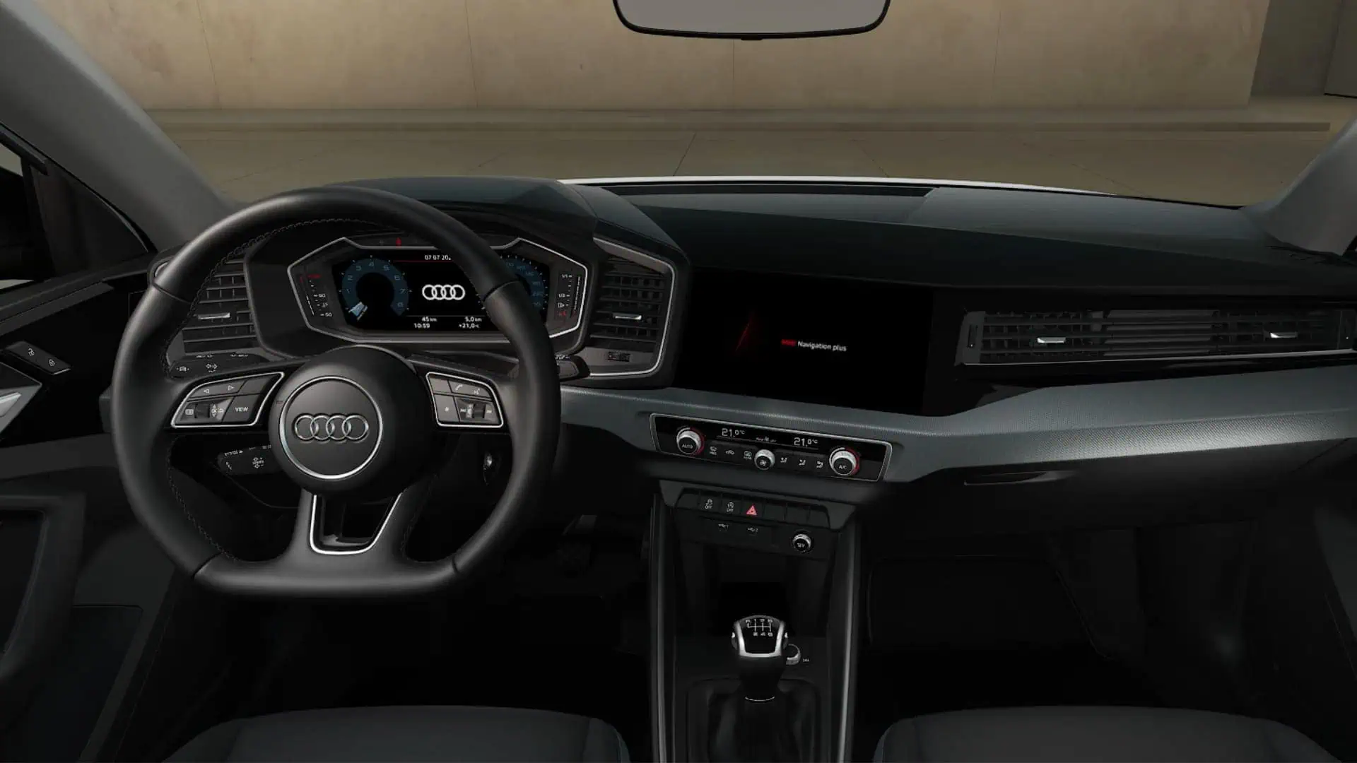 Renting Audi A1 Sportback Adrenalin Blanco Glaciar Techo Negro Compacto Automático Interior