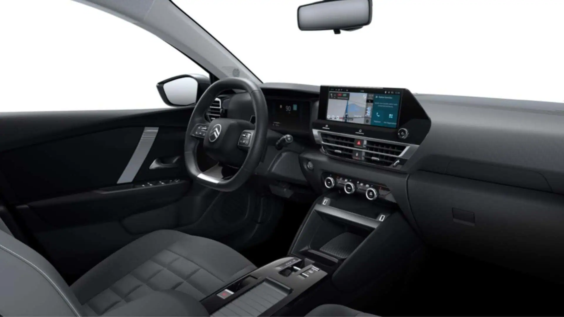 Renting New Citroën C4 Hybrid Business Edition Blanco Okenite SUV Automático Etiqueta ECO Interior