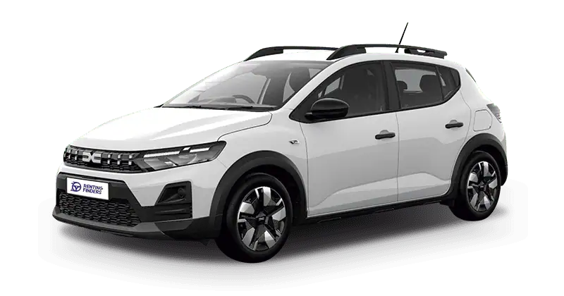 Renting Dacia Sandero Stepway Essential Blanco Glaciar B-SUV Manual GLP-Gasolina Etiqueta ECO Renting Finders
