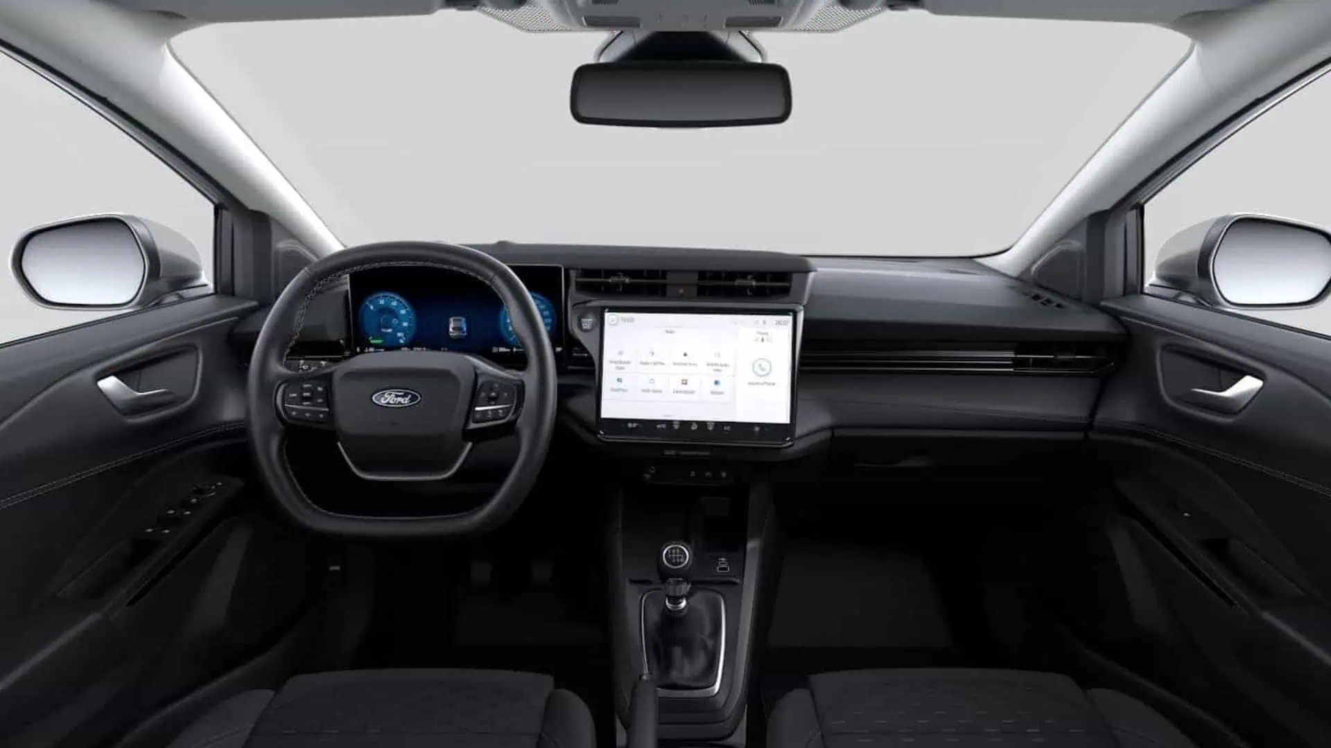 Renting New Ford Puma Titanium Blanco Frozen SUV MHEV Micro-Híbrido Etiqueta ECO Interior
