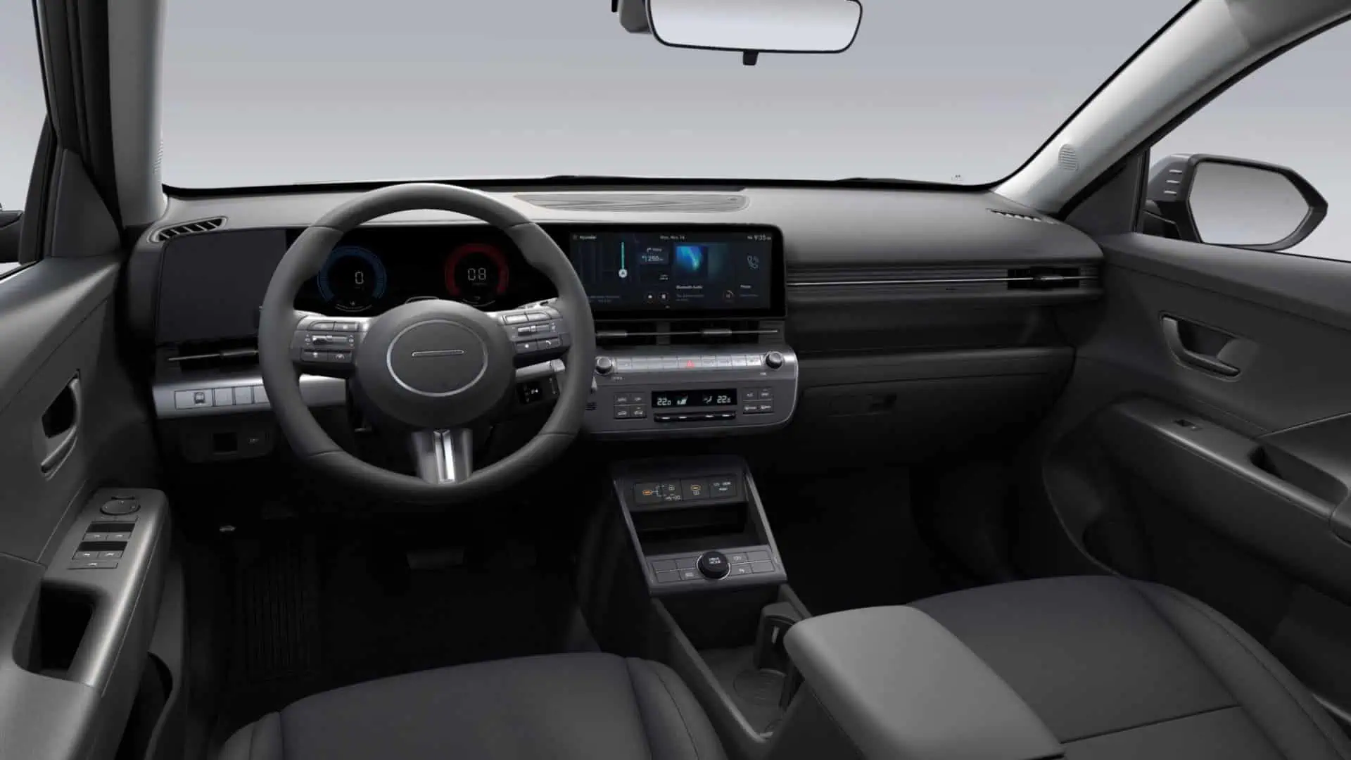 Renting Nuevo Hyundai Kona HEV Maxx Atlas White Sólido SUV Automático Híbrido Etiqueta ECO Interior